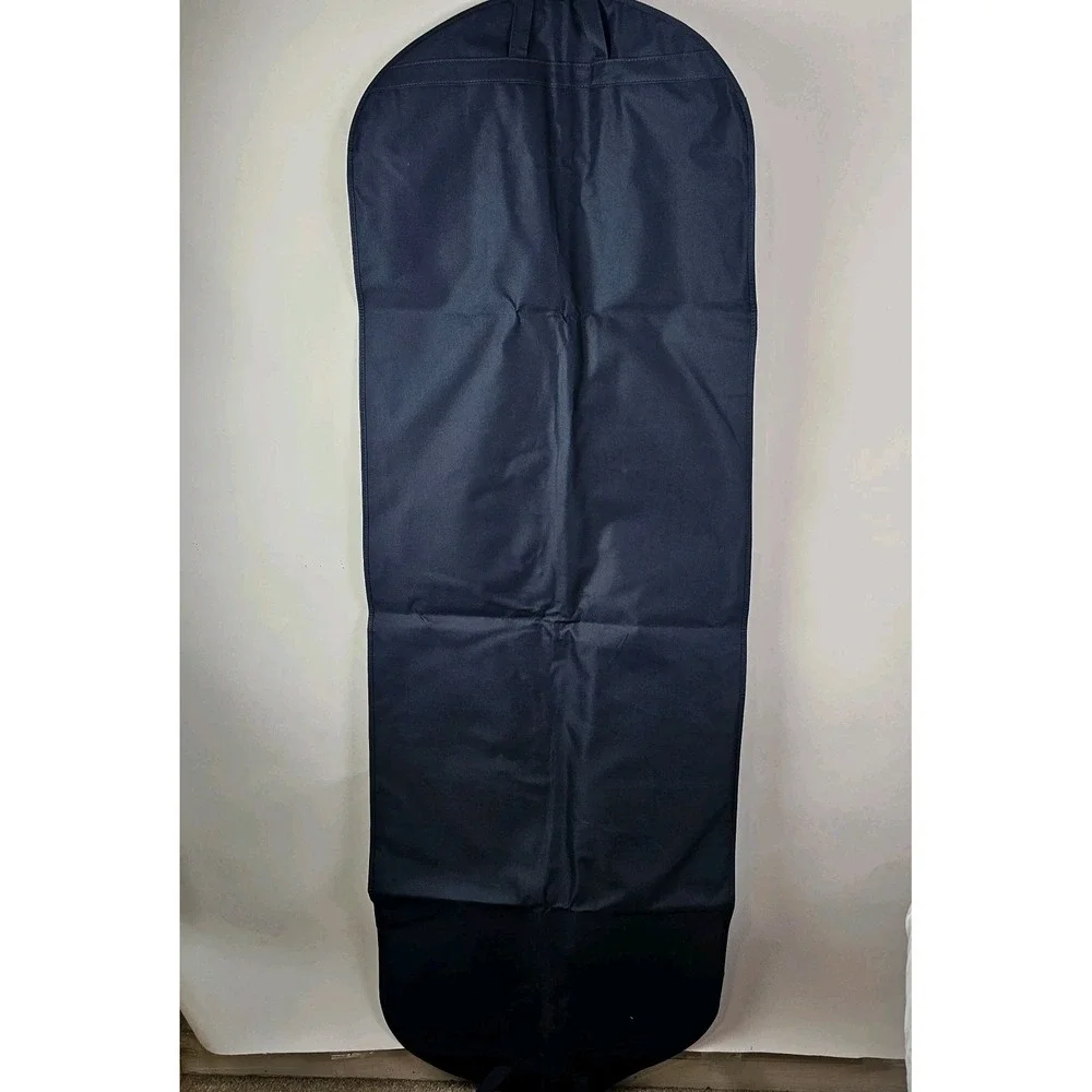 Ralph Lauren Long Navy Blue Travel Storage Garment Bag Gold Letters Quiet Luxury